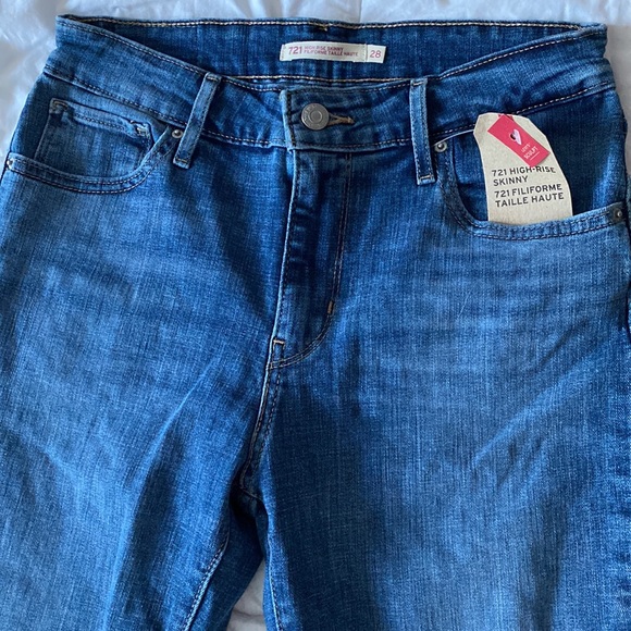 🛍️NWT - LEVIS 721 Blue High Rise Skinny Jeans - Picture 3 of 5